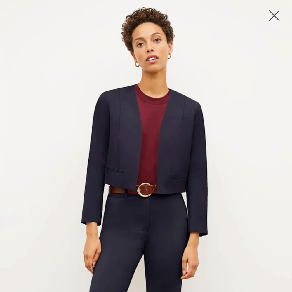 Mm lafleur The Neale Jacket—Wool Twill navy size 2 NWT